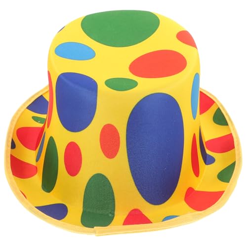 GARIOUANS Clownhut aus Robustem Vliesstoff Leicht und Atmungsaktiv Langlebig für Bühnenauftritte und Karneval Verformungsfest Farbenfroh für Kostüm Partyaccessoires von GARIOUANS