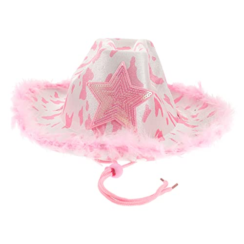 GARIOUANS Cowboyhut für Frauen Masquerade Prop mit Sternen Design Kostümzubehör für Western Themenpartys und Konzerte Abnehmbarem Kinnriemen GARIOUANS Cowboyhut für Frauen Masquerade Prop mit Sternen Design Kostümzubehör für Western Themenpartys und Konzerte Abnehmbarem Kinnriemen von GARIOUANS