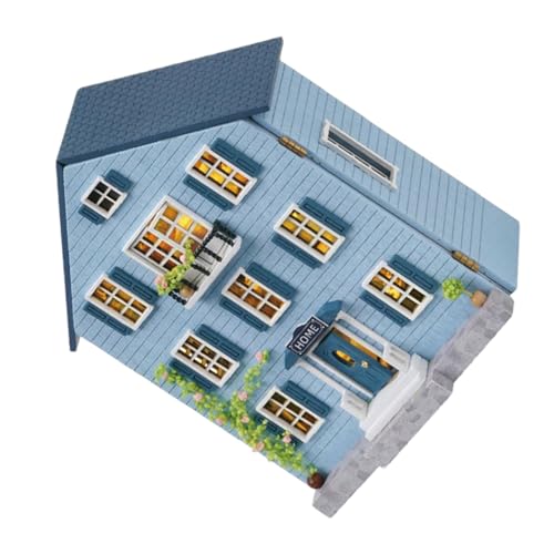 GARIOUANS DIY Miniatur Holzhaus Bausatz mit Möbeln Tragbares Miniatur Puppenhaus Set Kreatives Tischdekor für Erwachsene für Urlaub und Sammeln von GARIOUANS
