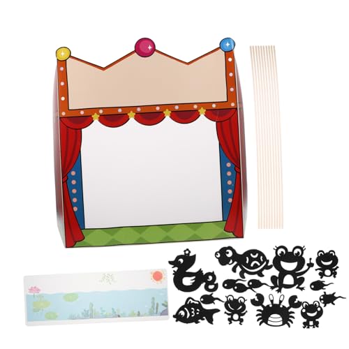 GARIOUANS DIY Schattenpuppentheater Set für Tragbarer Bühne und Handwerksmaterialien Fördert Wissenschaftliche Experimente Geschichtenerzählen und Manuelle Geschicklichkeit bei von GARIOUANS
