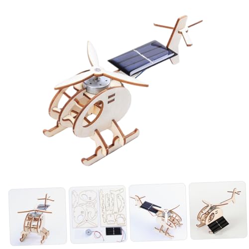GARIOUANS DIY Solar Hubschrauber Modellbausatz Wissenschaftsspielzeug Kreatives Flugzeug Bastelset für Jungen Mädchen Stem Lernspielzeug für Zuhause und Schule von GARIOUANS