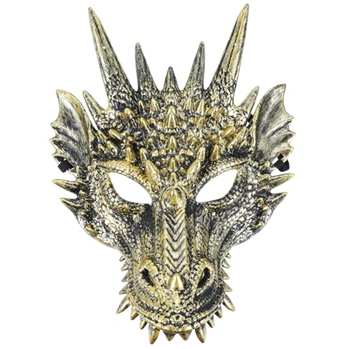 GARIOUANS Drachenmaske Cosplay Tiergesicht Vollgesichtsmaske aus Hochwertigem Kunststoff Karneval Party Halloween Kostüm Requisite für Damen und Herren Geeignet GARIOUANS Drachenmaske Cosplay Tiergesicht Vollgesichtsmaske aus Hochwertigem Kunststoff Karneval Party Halloween Kostüm Requisite für Damen und Herren Geeignet von GARIOUANS