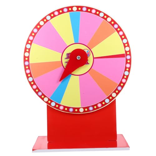 GARIOUANS Drehbar mit LED Lichtern DIY Beschreibbar Leichtes Partyspiel Zubehör für Tombola Karneval Messen Kompakt und Transportabel für Events und Gewinnspiele von GARIOUANS