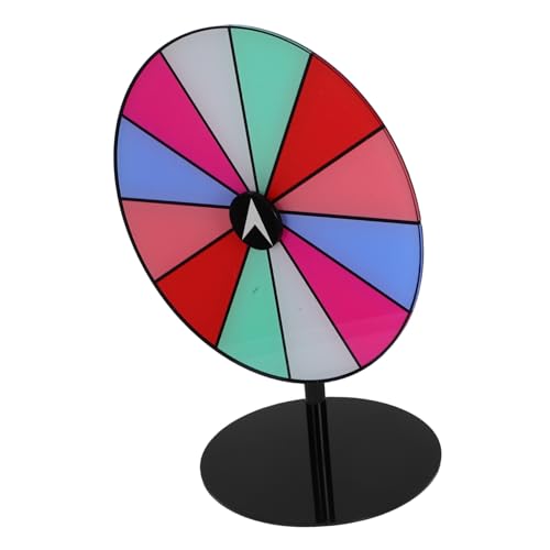 GARIOUANS Drehbares Party Rad mit Stabiler Basis Trocken Abwischbares Spiel tischroulette Buntes DIY Preisrad für soziale Interaktion Einfach Aufzubauen für Feierlichkeiten und Events von GARIOUANS