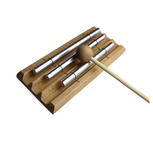 GARIOUANS Dreiton Windspiel Holz Musikinstrument mit Metallröhren Sicher Stabil für Meditation und Musikalische Früherziehung Geeignet für Kleinkinder und Vorschulkinder von GARIOUANS