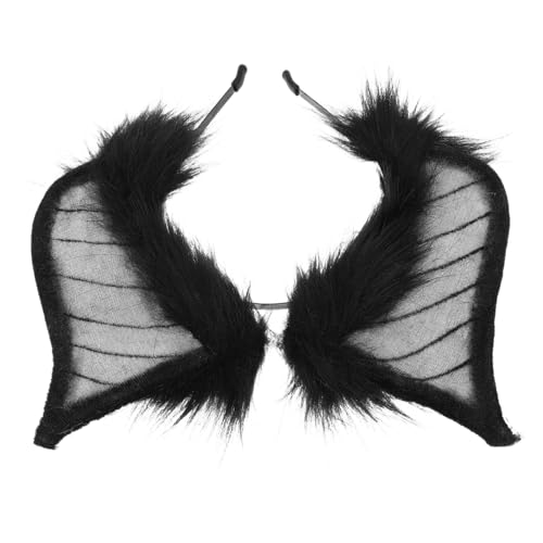 GARIOUANS Dunkles Fledermaus Ohr Haarband Elastisch Realistisch Halloween Kostüm Zubehör für Damen Party Bühnenauftritte Cosplay Foto Requisite Teufel Tierhörner von GARIOUANS