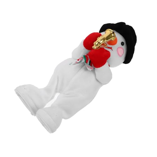 GARIOUANS Elektrisches Schneemannspielzeug Weihnachten Stofftiere Singender Schneemann Erste Weihnachtliches Kuscheltier Musikalischer Schneemann Tanzendes Schneemannspielzeug Plüsch Weiß von GARIOUANS