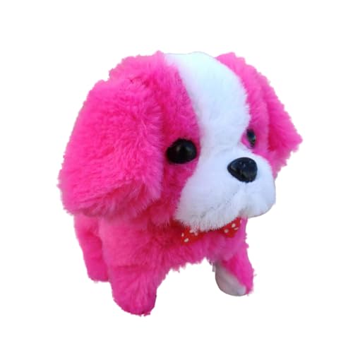 GARIOUANS Elektronisches Plüschhund mit Musikbewegung Interaktives Lebensechtes Stofftier für Junge Mädchen Jungen Mädchen Buntes Zufälliges Farbdesign Pädagogisch Zufällige Farbe von GARIOUANS