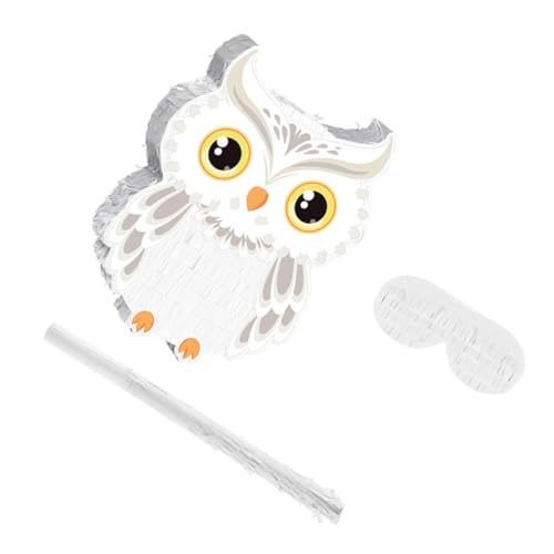 GARIOUANS Eulen Piñata mit Robustem Material für Kindergeburtstag Halloween Shower Lebhaftes Dschungel Tier Design Stock und Augenbinde Buntes Partyspiel Zubehör von GARIOUANS