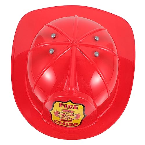 GARIOUANS Feuerwehrhelm für Verstellbarer Feuerwehrmann Hut aus Kunststoff für Rollenspiele Kostümpartys Halloween und Geburtstagsfeiern Vielseitiges Feuerwehrzubehör Einheitliche von GARIOUANS