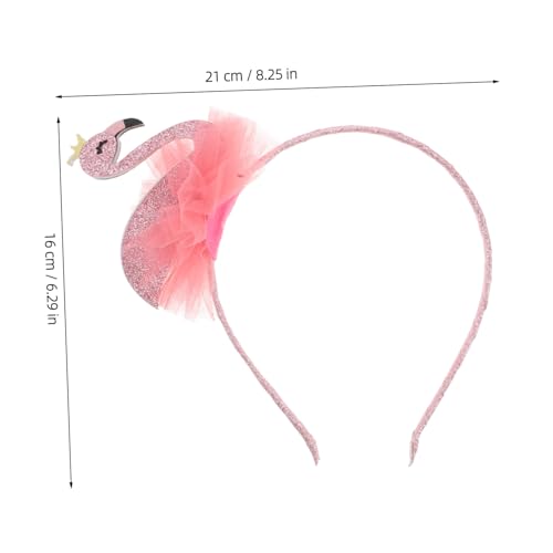 GARIOUANS Flamingo Haarreif Glitzer Stirnband Nonslip Bühne Party Kopfschmuck Tropische Mädchendekoration Niedliches Hawaii Headwear von GARIOUANS