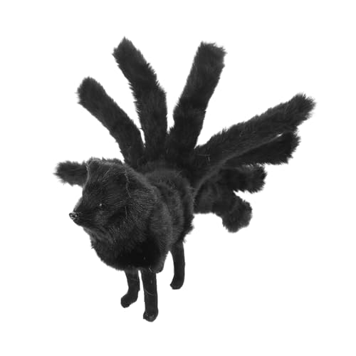 GARIOUANS Fox Plush Toy Realistische Kuscheltiere Ausgestopfter Fuchs Plüschtier Simulation Plüschtiere Künstliche Stofftiere Fuchs-plüschpuppe Desktop-Fuchs-Dekoration Black Kunstfell von GARIOUANS
