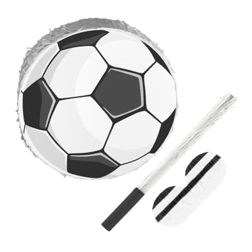 GARIOUANS Fußball Pinata mit Aufhängeöse und Augenbinde Robuste Kindergeburtstag Dekoration für Fußball Mottopartys Partyspiel Zubehör und Bunter Papierverzierung GARIOUANS Fußball Pinata mit Aufhängeöse und Augenbinde Robuste Kindergeburtstag Dekoration für Fußball Mottopartys Partyspiel Zubehör und Bunter Papierverzierung von GARIOUANS