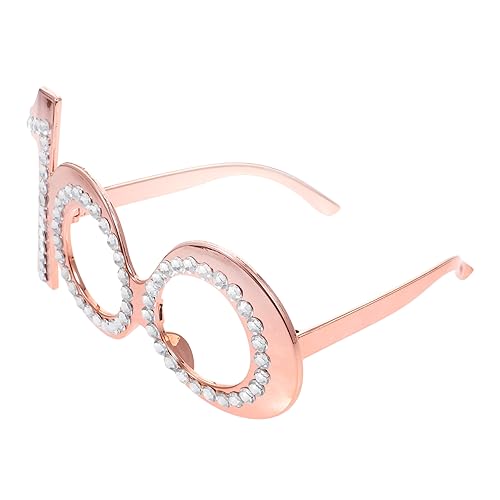 GARIOUANS Birthday Party Brillen Für Geburtstag Dekorative Sonnenbrille Mit Strasssteinen Als Foto-requisit Für Jubiläumsfeiern Roségold GARIOUANS Birthday Party Brillen Für Geburtstag Dekorative Sonnenbrille Mit Strasssteinen Als Foto-requisit Für Jubiläumsfeiern Roségold von GARIOUANS