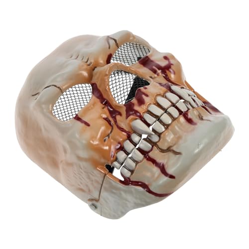 GARIOUANS Gruselige Halloween Schädel Maske aus Leichtem Kunststoff Atmungsaktiv und Bequem Beweglicher Mund Partymaske für Erwachsene für Cosplay und Horror Kostümfeste GARIOUANS Gruselige Halloween Schädel Maske aus Leichtem Kunststoff Atmungsaktiv und Bequem Beweglicher Mund Partymaske für Erwachsene für Cosplay und Horror Kostümfeste von GARIOUANS