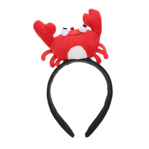 GARIOUANS Haarreifen mit Großem Plüschtier Krebs Niedliches Cartoon Haarband Dekorativer Haarschmuck für Party Cosplay Festival und Karneval Weiches Stofftier Haarreif für Mädchen von GARIOUANS