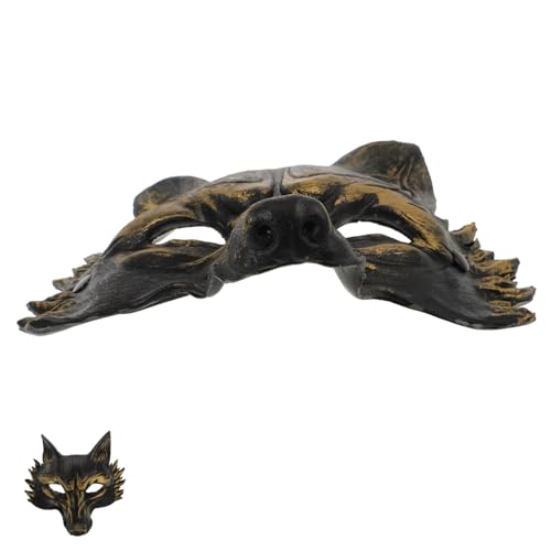 GARIOUANS Halbgesichts Fuchsmaske aus PU Schaum Elastisches Band Realistische Tiermaske für Halloween Kostümparty Maskerade Karneval Unisex Erwachsene Vielseitiges Zufällige von GARIOUANS
