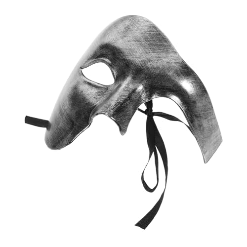 GARIOUANS Halbmaske Halloween Maske Vintage Silber Dekorative Partyaccessoire Halbgesichts Masquerade Maskenball Maske für Karneval Fest Kostüm GARIOUANS Halbmaske Halloween Maske Vintage Silber Dekorative Partyaccessoire Halbgesichts Masquerade Maskenball Maske für Karneval Fest Kostüm von GARIOUANS