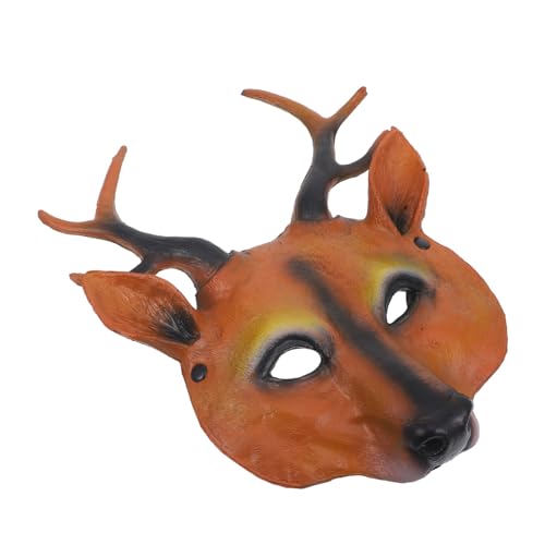 GARIOUANS Halloween Cosplay Hirschmaske PU Realistische Tierkopf Maske für Karneval Kostüm und Maskenparty Leichte und Sichere Verkleidung für Erwachsene und Jugendliche von GARIOUANS