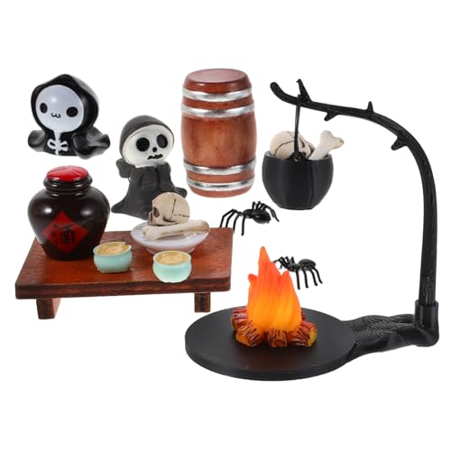 GARIOUANS Halloween Fee Gothic Kreativ Für Ornamente Basteln Kleiner Kopf Kleines Gespenst Mini Miniatur Dekorationen Miniatur Dekor Kunststoff Sammlungen Puppenhaus Kleiner von GARIOUANS
