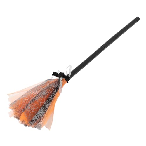 GARIOUANS Halloween Hexenbesen Cosplay Requisit Abnehmbar Besenstab Orange Zwei Teile für Kostüm Party Zubehör von GARIOUANS