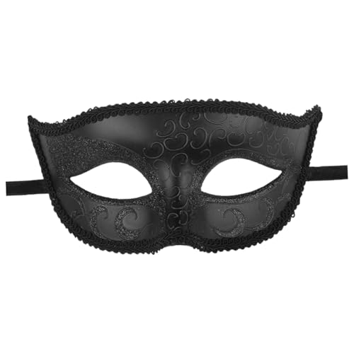 GARIOUANS Halloween Maske für Kostümpartys Elegante Masquerade Maske für Cosplay und Karneval Schwarz mit Feinem Muster für Halloween Nachtclubs und Veranstaltungen GARIOUANS Halloween Maske für Kostümpartys Elegante Masquerade Maske für Cosplay und Karneval Schwarz mit Feinem Muster für Halloween Nachtclubs und Veranstaltungen von GARIOUANS