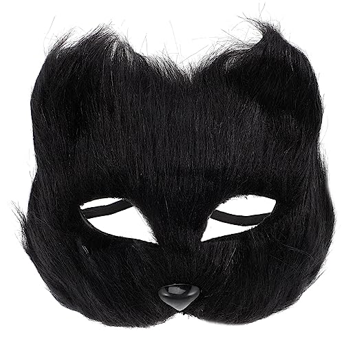 GARIOUANS Halloween Maske für Kostümpartys Karneval Cosplay Halbe Tiermaske aus Kunstpelz für Damen und Herren für Kreative Halloween Veranstaltungen und Bühnenaufführungen von GARIOUANS