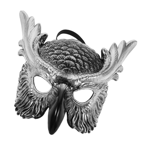 GARIOUANS Halloween Masquerade Eulenmaske Kunststoff Halbgesichtsmaske für Erwachsene Leicht Verstellbar Realistische Tiermaske für Karneval Cosplay Party Performance-kostüm von GARIOUANS