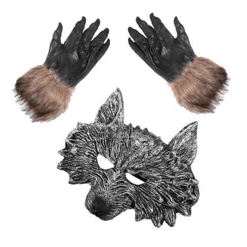 GARIOUANS Halloween Werwolf Masken und Handschuhe Lebensechte Verkleidung mit Umweltfreundlichem Material Inklusive Werwolf Maske und Spitzenhandschuhe für Halloween und Karnevalspartys GARIOUANS Halloween Werwolf Masken und Handschuhe Lebensechte Verkleidung mit Umweltfreundlichem Material Inklusive Werwolf Maske und Spitzenhandschuhe für Halloween und Karnevalspartys von GARIOUANS