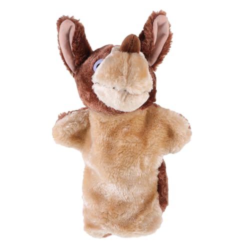 GARIOUANS Handpuppe Wolf aus Baumwolle Niedliche Cartoon Tierfigur Kreatives Stofftier für Interaktives Rollenspiel Puppentheater und Fantasiespaß für Vorschulkinder von GARIOUANS