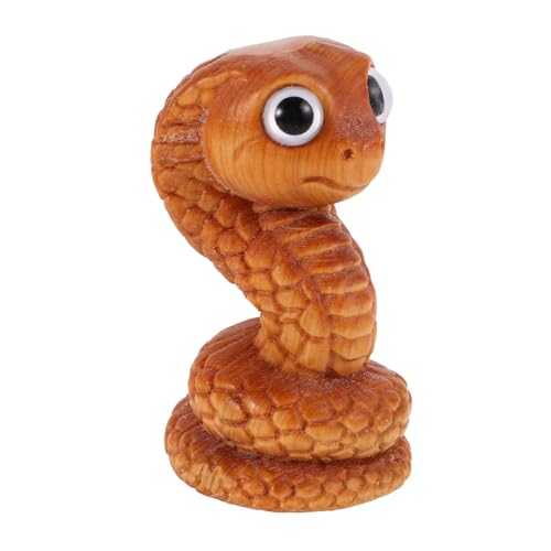 GARIOUANS Hölzerne Schlangenschnitzer Miniatur Tierverzierungen Handgefertigte Schlange Skulptur Süßes Großäugige Schlange Figur Chinesischer Zodiac Snake GARIOUANS Hölzerne Schlangenschnitzer Miniatur Tierverzierungen Handgefertigte Schlange Skulptur Süßes Großäugige Schlange Figur Chinesischer Zodiac Snake von GARIOUANS