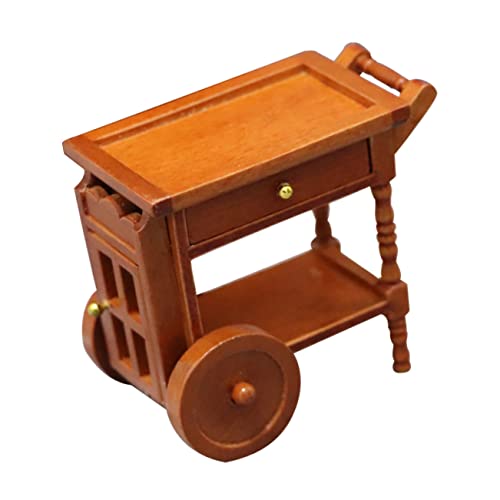 GARIOUANS Hölzerner Mini Trolley für Puppenhausmöbel Maßstab Kreatives Design Accessoire für Kinderzimmer und Szenen Langlebig und Ansprechend GARIOUANS Hölzerner Mini Trolley für Puppenhausmöbel Maßstab Kreatives Design Accessoire für Kinderzimmer und Szenen Langlebig und Ansprechend von GARIOUANS