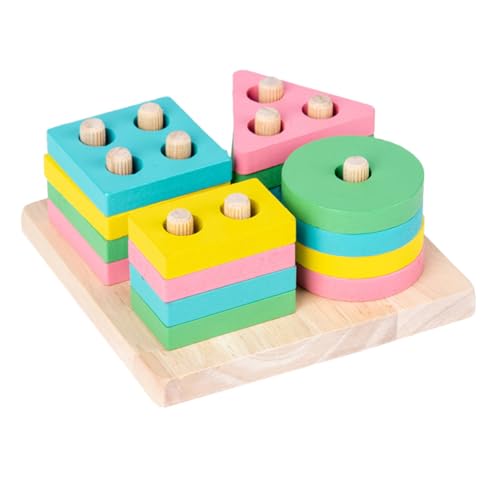 GARIOUANS Holz Bausteine für Teilig Farbige Formen Steckspiel Pädagogisches Lernspielzeug zur Feinmotorik und Kreativität für Kleinkinder Zufällige Farbe Zufällige Farbe GARIOUANS Holz Bausteine für Teilig Farbige Formen Steckspiel Pädagogisches Lernspielzeug zur Feinmotorik und Kreativität für Kleinkinder Zufällige Farbe Zufällige Farbe von GARIOUANS