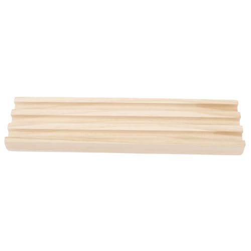 GARIOUANS Holz Domino Ständer mit Rutschfester Basis Leichter Natürlicher Holz Domino Halter für Tischspiele und Kreativ Display Robustes Spielzubehör aus Dichtem Kiefernholz von GARIOUANS