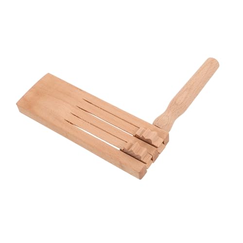 GARIOUANS Holz Drehspielzeug Ratsche mit Doppelreihen Traditionelles Mexikanisches Musikinstrument Sicher für Fördert Rhythmus und Hand Auge koordination Entwicklungs von GARIOUANS