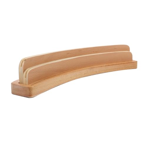 GARIOUANS Holz Kartenhalter Curved Kartenständer Spielkarten Organizer mit Rutsch Pads für Kartenspiele und Fotoständer Freihändig Kartenhalter für Bridge Poker Pinochle Langlebig und von GARIOUANS