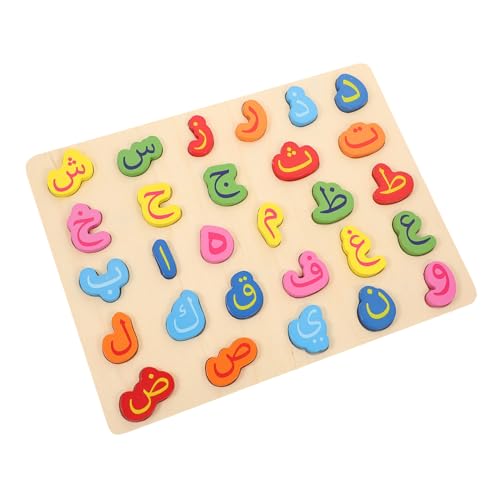 GARIOUANS Holz Puzzle Arabisches Alphabet Lernspielzeug Montessori Steckspiel Vorschule Kognitives Training Motorische Entwicklung Jungen Mädchen von GARIOUANS