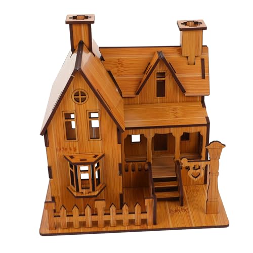 GARIOUANS Holz Puzzle Haus Modell DIY Villa Bausatz Kreatives Lernspielzeug für Erwachsene und Dekoratives Holzhaus Modell für Familienaktivitäten GARIOUANS Holz Puzzle Haus Modell DIY Villa Bausatz Kreatives Lernspielzeug für Erwachsene und Dekoratives Holzhaus Modell für Familienaktivitäten von GARIOUANS