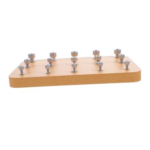 GARIOUANS Holz Rehabilitationsbrett für Fingerübungen mit Schrauben und Muttern Fördert Hand Augen Koordination Holz Fingertrainer für Konzentrationstraining Geeignet für Hemiplegie von GARIOUANS