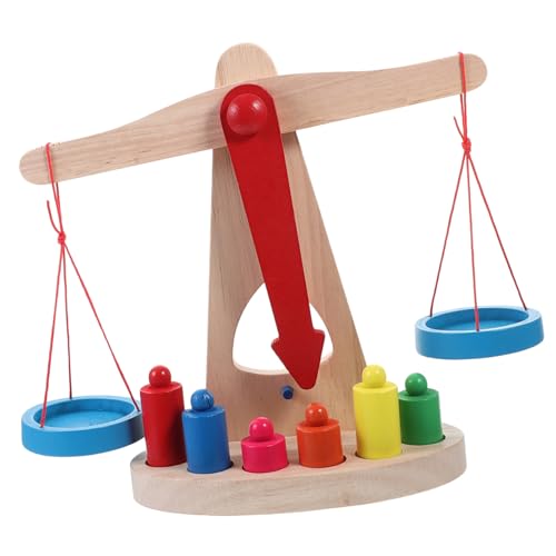 GARIOUANS Holz balancewaage Montessori Lernspielzeug für Wissenschaftliches Experimentmaterial Bruchfest Fördert Mathematisches Verständnis und Entdeckerlust für Vorschule und Frühe Bildung von GARIOUANS