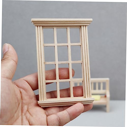 GARIOUANS Holzmodell mit Fenstergittern Langlebig und Bruchfest Dekoratives DIY Zubehör für Puppenhaus und Miniaturszenen GARIOUANS Holzmodell mit Fenstergittern Langlebig und Bruchfest Dekoratives DIY Zubehör für Puppenhaus und Miniaturszenen von GARIOUANS