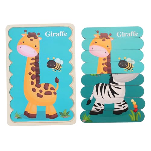 GARIOUANS Holzpuzzle Doppelseitig mit Bunten Tiermotiven Fördert Hand Auge Koordination und Formwahrnehmung Passende für Kleine Hände Lernspielzeug und GARIOUANS Holzpuzzle Doppelseitig mit Bunten Tiermotiven Fördert Hand Auge Koordination und Formwahrnehmung Passende für Kleine Hände Lernspielzeug und von GARIOUANS