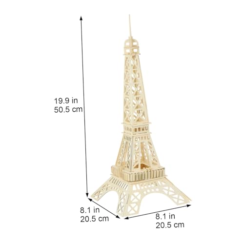 GARIOUANS Holzpuzzle Eiffelturm DIY Bastelset Puzzle Holzspielzeug Lernspielzeug Natürliches Material Sicher Glatt Oberfläche von GARIOUANS