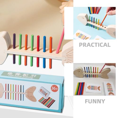 GARIOUANS Holzspielzeug Kamm Design Montessori Farbensortierspielzeug für Doppelseitigen Karten und Holzstäben Sensorisches Lernspiel zur Feinmotorik und Farberkennung GARIOUANS Holzspielzeug Kamm Design Montessori Farbensortierspielzeug für Doppelseitigen Karten und Holzstäben Sensorisches Lernspiel zur Feinmotorik und Farberkennung von GARIOUANS