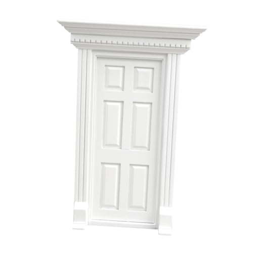 GARIOUANS Holztür Dekoration Weiße Haustür für Mini Möbelmodelle Realistische Simulation für Miniaturgärten und Puppenhäuser Elegantes Design für Kreative GARIOUANS Holztür Dekoration Weiße Haustür für Mini Möbelmodelle Realistische Simulation für Miniaturgärten und Puppenhäuser Elegantes Design für Kreative von GARIOUANS