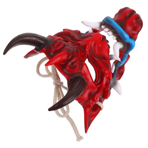 GARIOUANS Japanische Dämonenmaske für Erwachsene mit Verstellbarem Gummiband Gruseliges Halloween-accessoire für Cosplay Tier-maskerade Vielseitig für Partys und Horror-events von GARIOUANS
