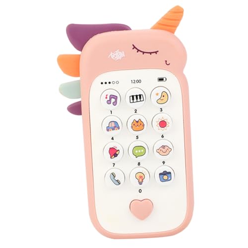 GARIOUANS Junge Mädchen Musikalisches Handy in Rosa Simulierter Beißring und Lernspielzeug Hörvermögen Sprachentwicklung und Hand Auge koordination für Kleinkinder von GARIOUANS