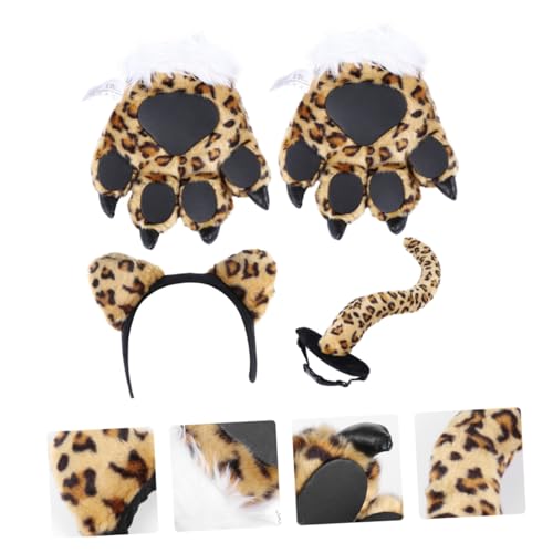 GARIOUANS Kindergarten Tier Handschuhe aus Plüsch Leichte Detailreiche Deko mit Gelbem Leopardenmuster Weiche Fingerhandschuhe für Kinderaktivitäten und Verkleidung GARIOUANS Kindergarten Tier Handschuhe aus Plüsch Leichte Detailreiche Deko mit Gelbem Leopardenmuster Weiche Fingerhandschuhe für Kinderaktivitäten und Verkleidung von GARIOUANS