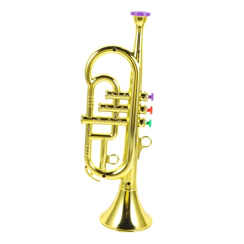 GARIOUANS Kindertrompete Goldenes Blechblasinstrument Imitation Musikinstrument für Vorschulkinder und Performance GARIOUANS Kindertrompete Goldenes Blechblasinstrument Imitation Musikinstrument für Vorschulkinder und Performance von GARIOUANS