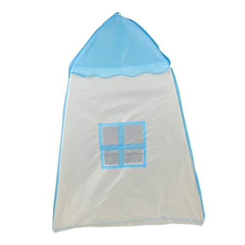 GARIOUANS Kinderzelt Prinzessin Schloss Spielzelt Blau Faltbar Atmungsaktiv Indoor Spielhaus für Kleinkinder Jungen Mädchen mit Floralem Design Leicht Aufzubauen Geräumig Schlafen von GARIOUANS